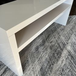 Sleek white console table