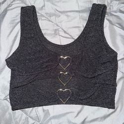 Large BLACK Crop Top