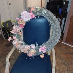 Large Wreath With Fake Flowers