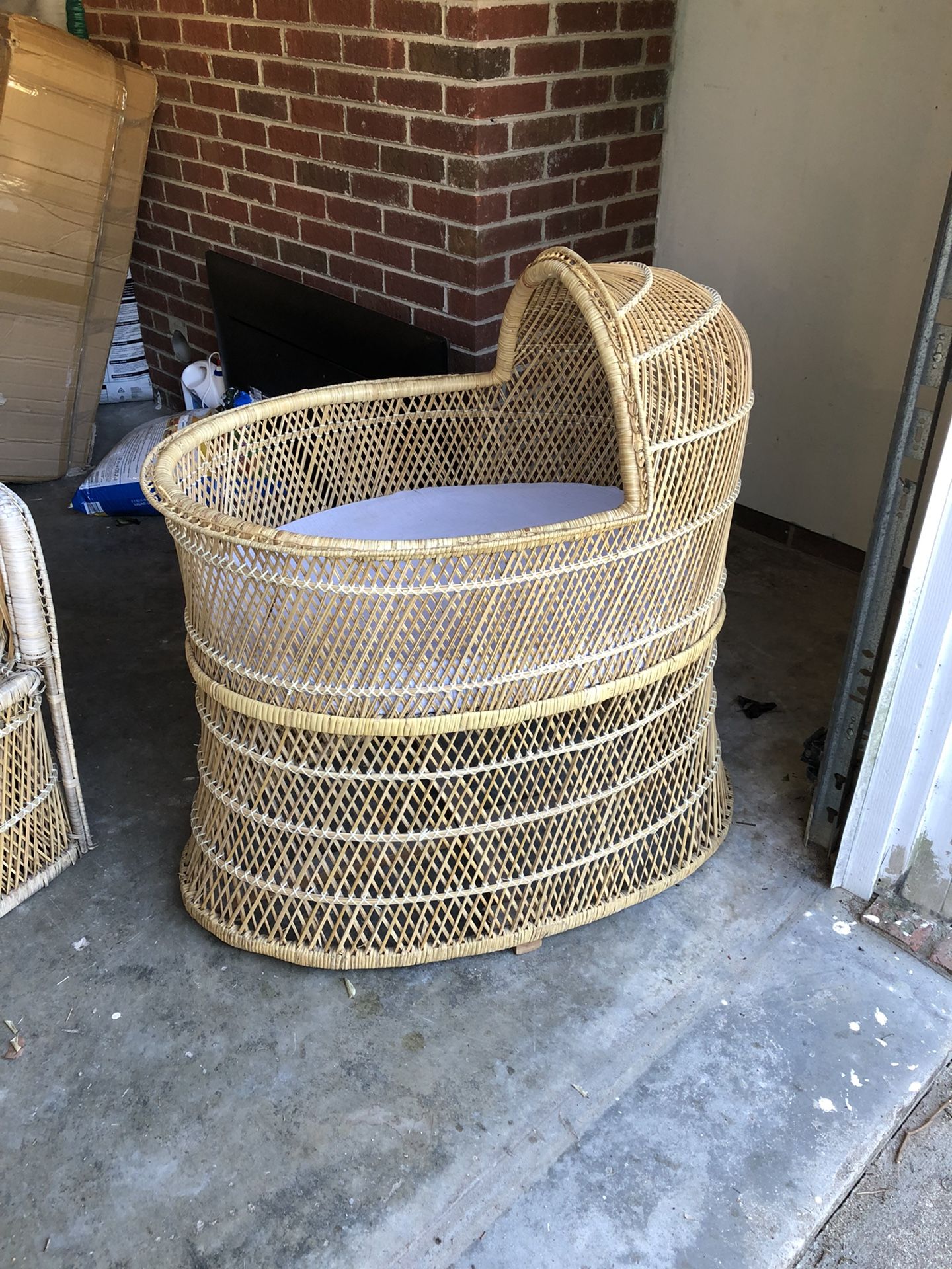 Full Size Rattan Wicker Bassinet