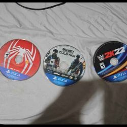 PS4 Games COD, WWE22 and SPIDERMAN 