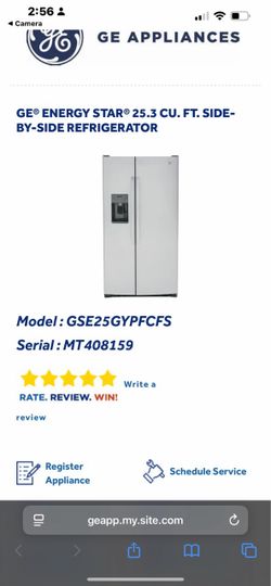 GE 25.3 Cu. Ft. Side-by-Side Refrigerator