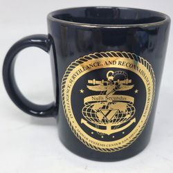SPAWAR Systems Center San Diego ISR Navy Command Coffee Mug Black Gold Military