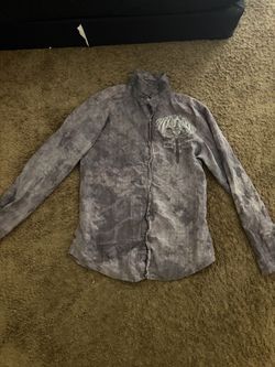 Y2K graphic button up shirt