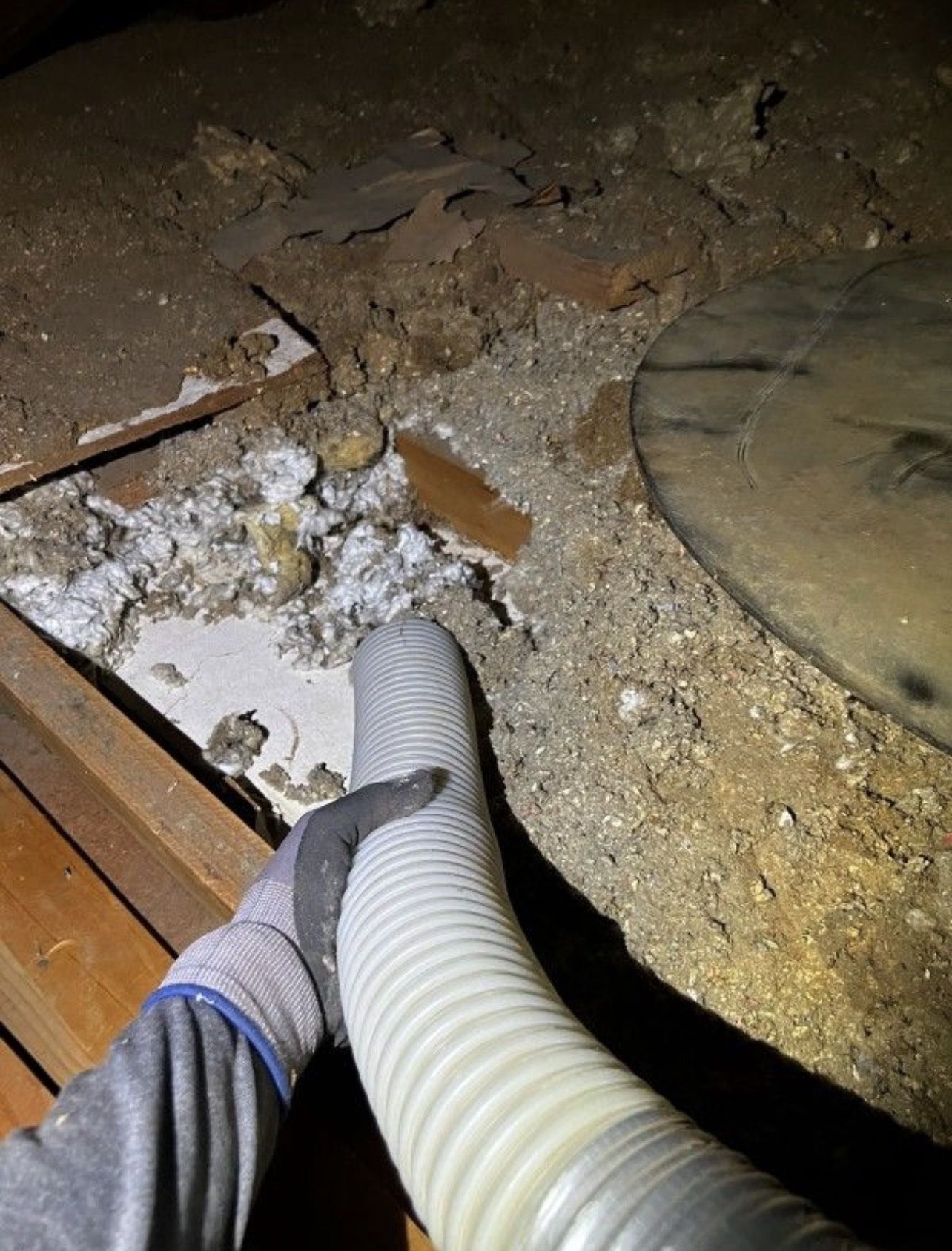 ATTIC VACUUM, ATTIC INSULATION, DRILL AND FILL INSULATION.