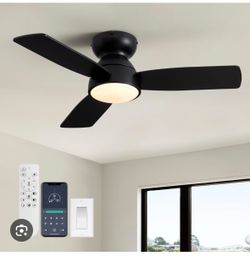 MOOONICHE 32" Ceiling Fan with Light and Remote, Small