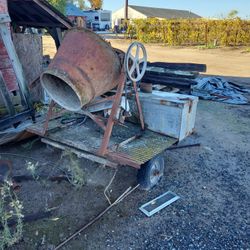 Old Towable Cement Mixer