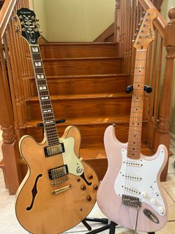 Epiphone Sheraton II (Brand New) And Squier Classic Vibe Stratocaster (Mint)