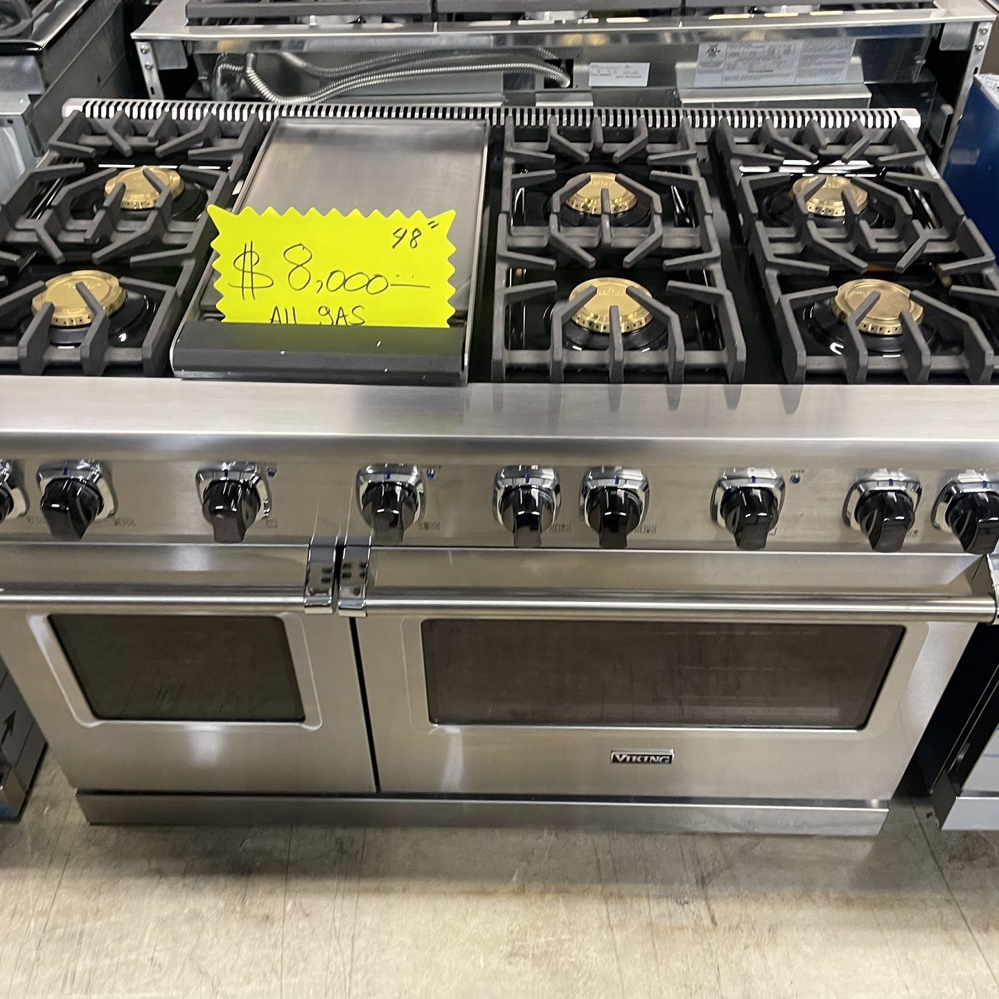 VIKING 48 INCH WIDE GAS RANGE 