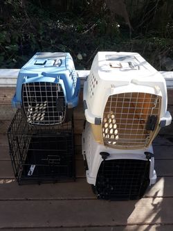 Pet travel cage kennel carriers small and medium.