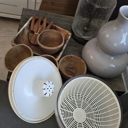 Wooden salad serving set & OXO Good Grips Salad Spinner