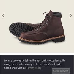 SIZE 8 RED WING THE SAWMILL BOOTS IN BRIAR OIL SLICK LEATHER SOFT TOE BOOTS BRAND NEW 