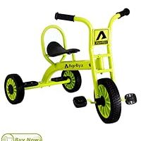 ONLY $75: Tricycle for Rider Age 3-5, Durable Metal Pedal Trike for Boys or Girls (Green)