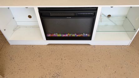 Electric fireplace tv stand