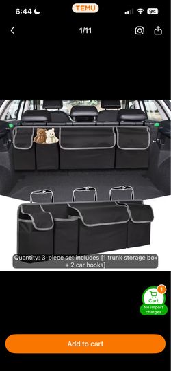Cargo storage for trunk