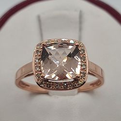 14k Rose Gold 1.67ct Morganite Ring