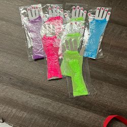 Neon Mesh Gloves 