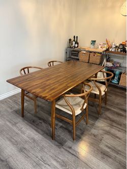Mid century dining table and chairs