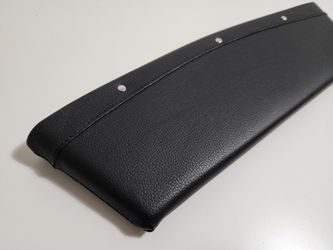 PU Leather Black Car Seat Console Gap Filler Side Organizer Pocket