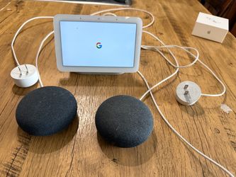 Google Smart Home Bundle – Google Hub + Nest Mini + Home Mini – Factory Reset