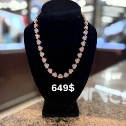 925 Silver Moissanite’s Heart Necklace 