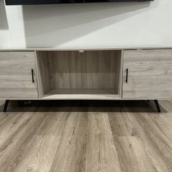 TV Console Cabinet- Beige Cream - Good Condition 