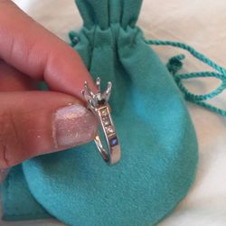 Beautiful Platinum Semi Mount Engagement Ring