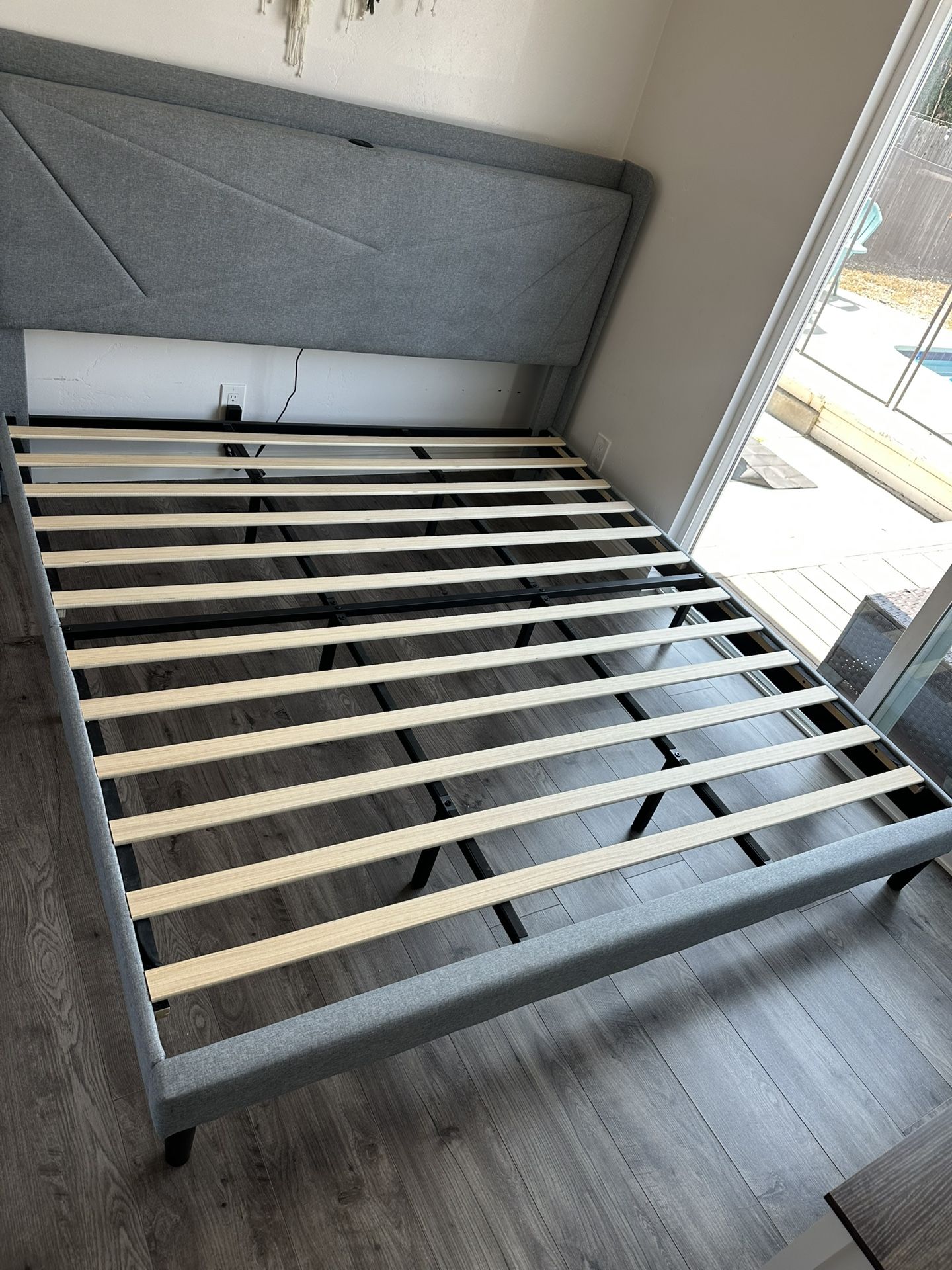 Grey King Size Bed Frame