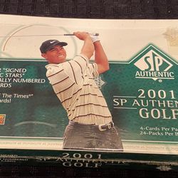 2001 UPPER DECK SP AUTHENTIC GOLF SEALED HOBBY BOX TIGER WOODS RC?