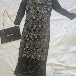 Black lace dress