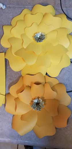 Giant paper flowers