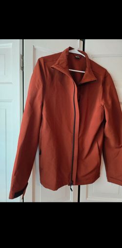Rust Orange Softshell Zip-Up Jacket