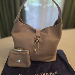 Dooney & Bourke Pebbled Leather Shoulder Bag & Coin Purse Set