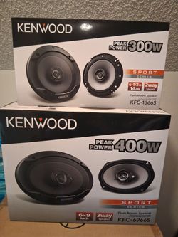 KENWOOD 1 PAIR 6.5 INCH 2 WAY 300 WATTS & 1 PAIR 6×9 3 WAY 400 WATTS CAR SPEAKER