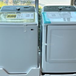 New Samsung Top Load Washer And Gas Dryer 