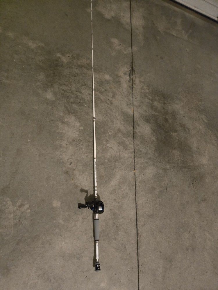 Bass Pro 7'0 Medium Light Carbon Casting Rod With Schimano Slx DC Baitcaster Reel Left Hand Retrieve
