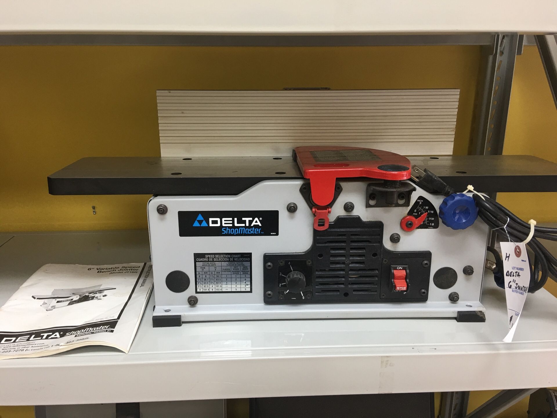 Delta Shopmaster 6" Variable Speed Bench Jointer JT160