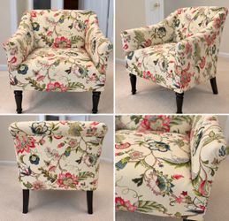 Floral Upholstered Accent Chair