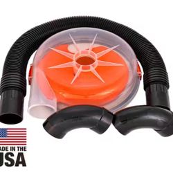 Dustopper PRO High Efficiency Cyclonic Dust Separator, 12 in. Dia with 2.5 in. Hose, 36 in. L with 2 High-Flow Sweep Elbows @tools-984