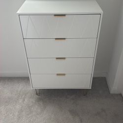 White and Gold dresser 