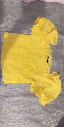 SHEIN yellow crop top