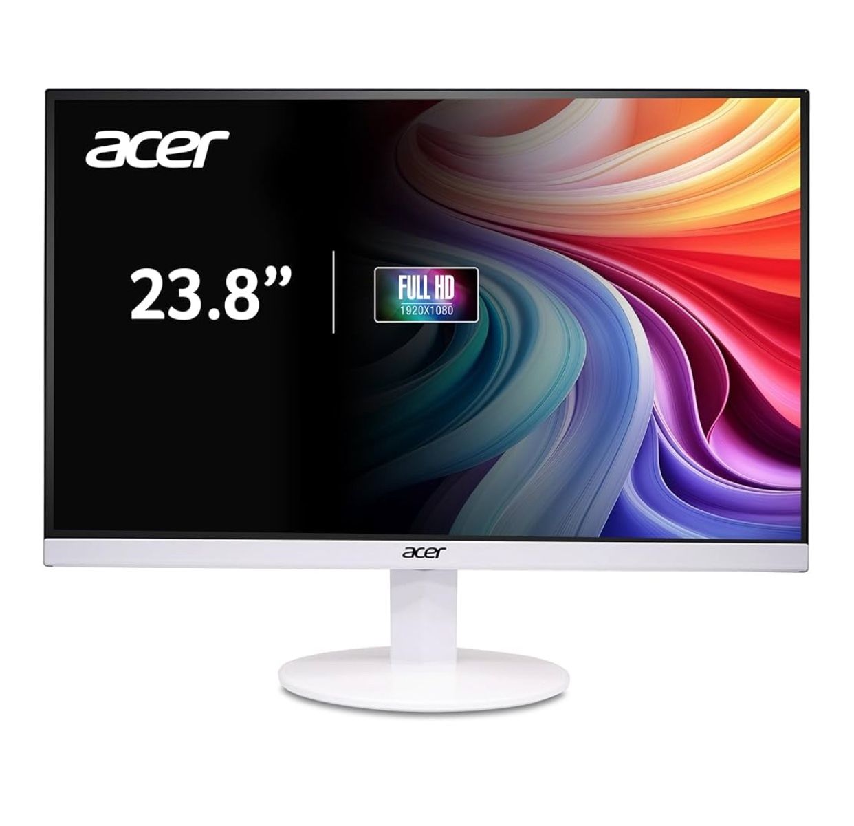 White Acer 120 Hz Monitor 24 Inch