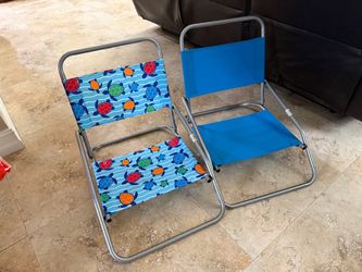 2 Kids Folding Beach/Camping Chairs