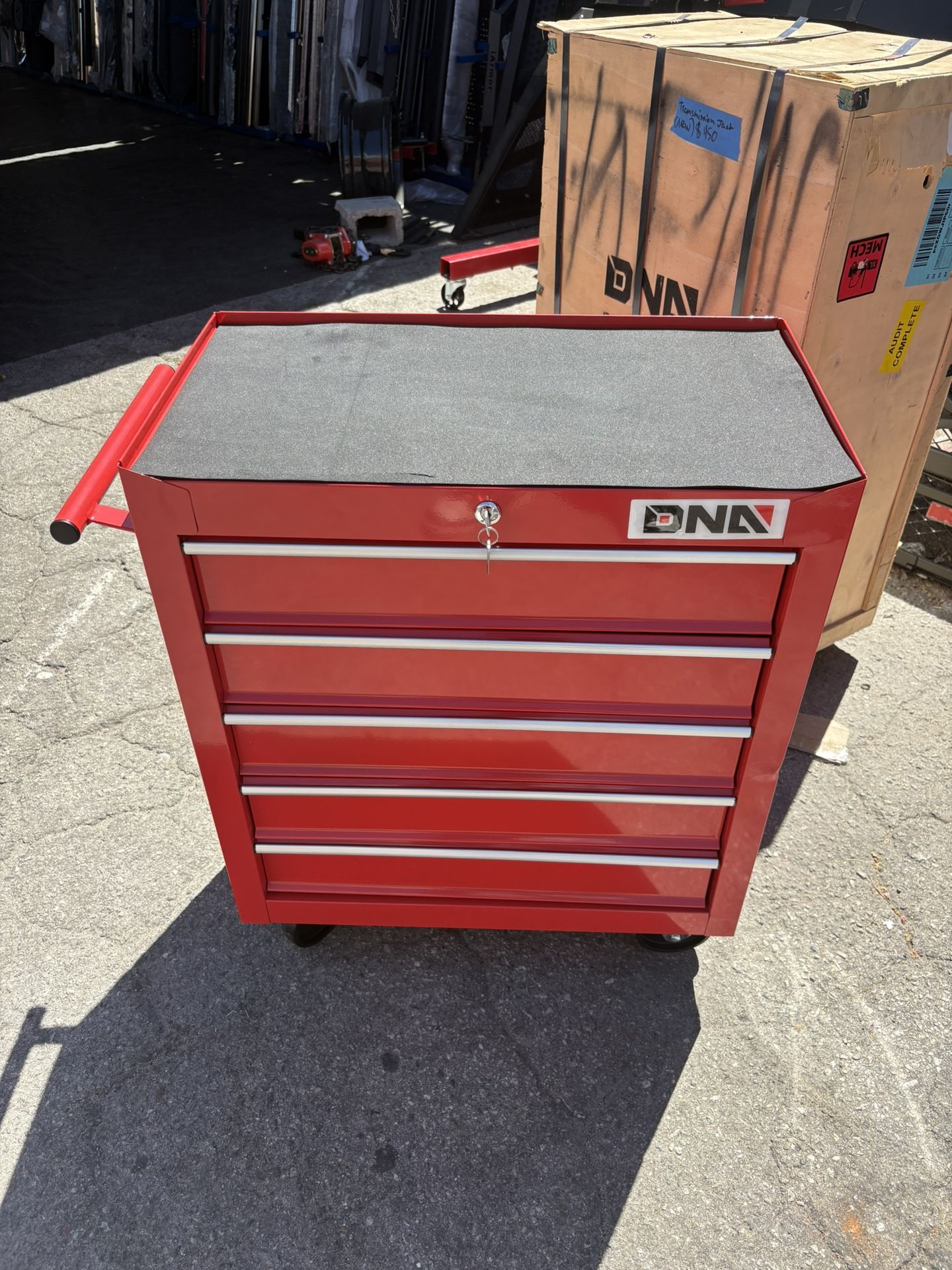 5 Drawer Heavy Duty Red Tool Box Meduim With Key