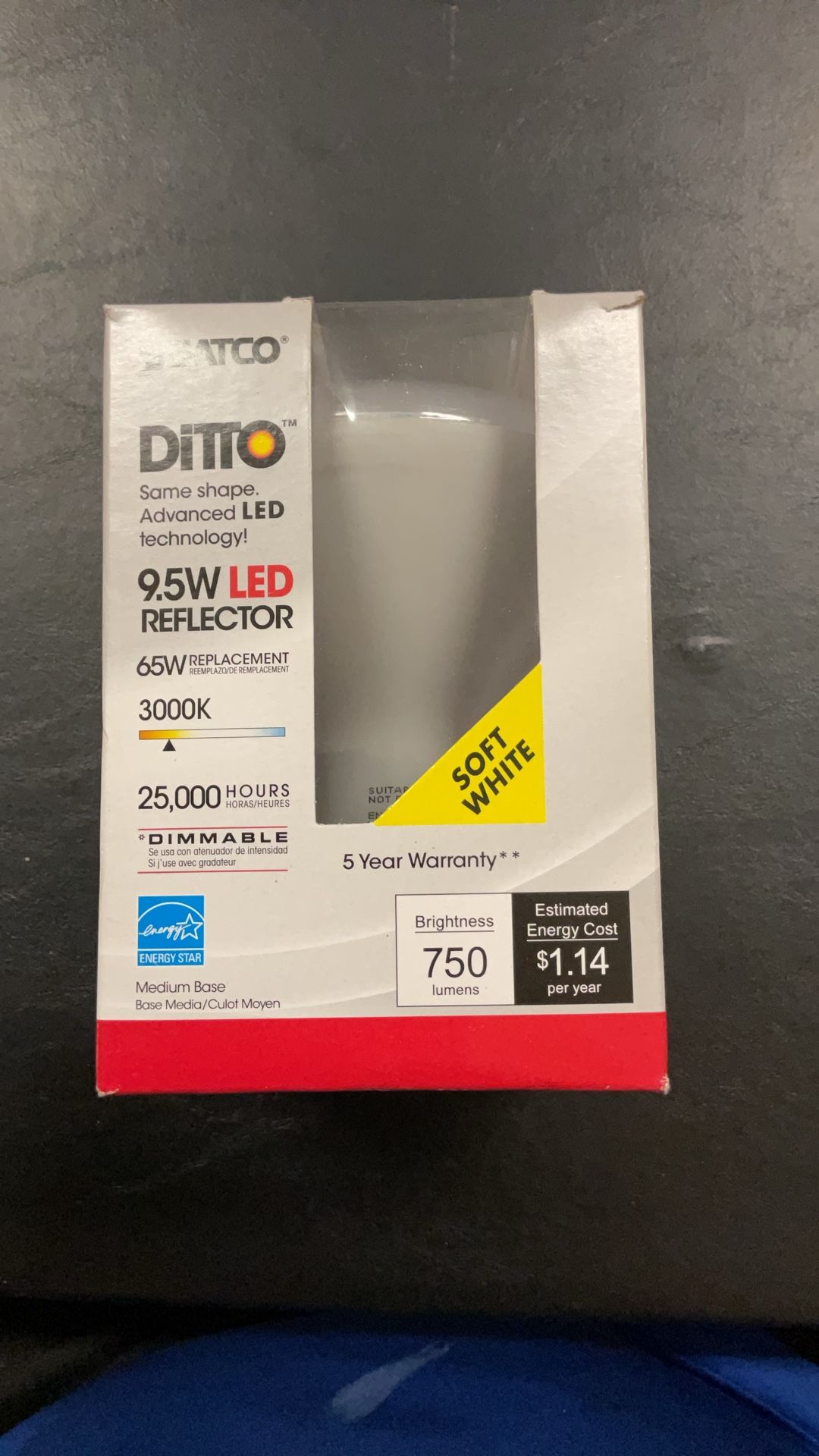 Satco S9621 65W Medium Light Bulbs ( 5 Available)