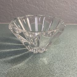 Stunning Signed Rosenthal Crystal Germany Art Deco Fan Candy or Nut Dish Bowl