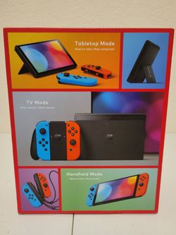 Nintendo Switch – OLED Model w/ Neon Red & Neon Blue Joy-Con