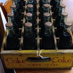24 Pack Vintage Coca-Cola Case And Bottles