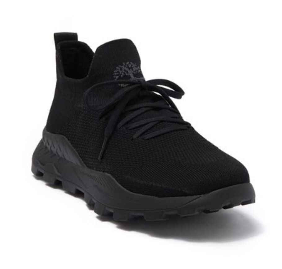 Timberland Brooklyn Oxford Jet Black Knit Men's Sock Sneakers Size 10