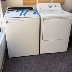 Whirlpool Washer And GE  Dryer White
